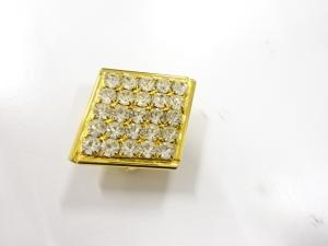 アンティーク　クリスタルガラス　帯留め